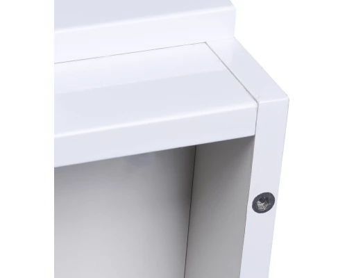 Тумба напольная "Даллас 140", 2 ящика, Люкс белая, PLUS