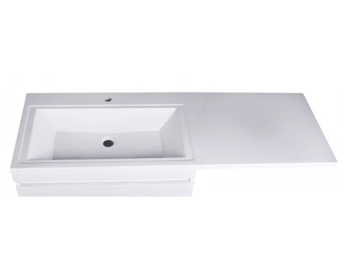 Тумба напольная "Даллас 140", 2 ящика, Люкс белая, PLUS