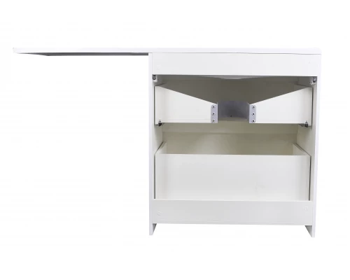 Тумба напольная "Даллас 140", 2 ящика, Люкс белая, PLUS