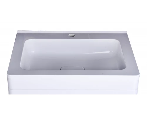 Тумба напольная "Каре 60" (2 ящ.) Люкс белая, PLUS