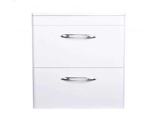 Тумба подвесная "Каре 60" (2 ящ.) Люкс белая, PLUS