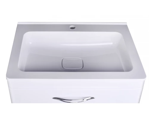 Тумба подвесная "Каре 70" (2 ящ.) Люкс белая, PLUS