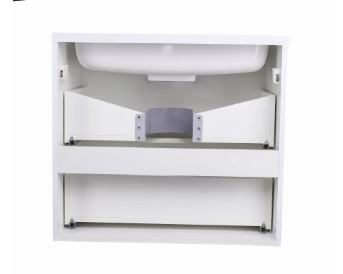 Тумба подвесная "Каре 70" (2 ящ.) Люкс белая, PLUS