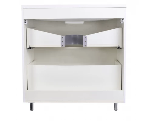 Тумба напольная "Каре 80" (2 ящ.) Люкс белая, PLUS