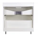 Тумба напольная "Каре 80" (2 ящ.) Люкс белая, PLUS