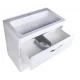 Тумба напольная "Каре 80" (2 ящ.) Люкс белая, PLUS
