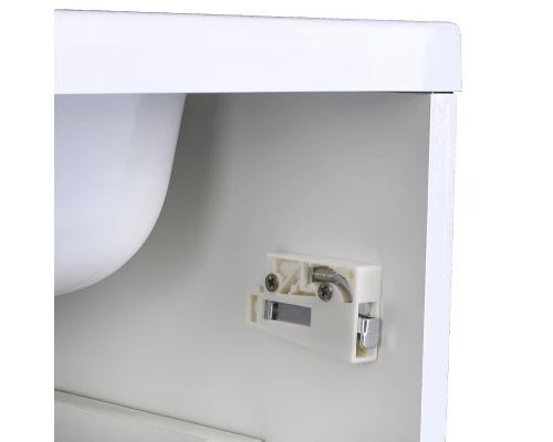 Тумба подвесная "Каре 80" (2 ящ.) Люкс белая, PLUS