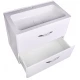 Тумба подвесная "Каре 80" (2 ящ.) Люкс белая, PLUS