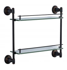 Полка прямая Savol двойная стеклянная 40 см (S-006622H)