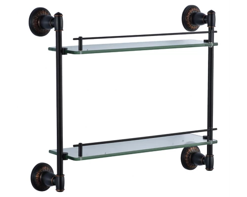 Полка прямая Savol двойная стеклянная 40 см (S-006622H)