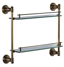 Полка прямая Savol, двойная стеклянная 40 см  (S-006622C)