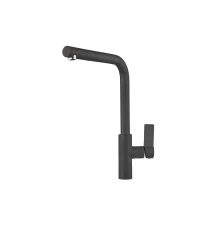 2502, ЧЕРНЫЙ Смеситель для кухни однорыч., GRANULA