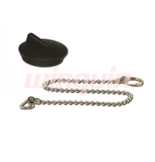 Пробка ПВХ с цепочкой 50 см для ванн с нержавеющим выпуском, WIRQUIN