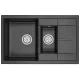 Кухонная мойка GRANULA (7802, ШВАРЦ)
