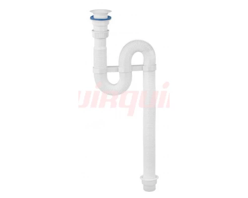 Сифон гофрированный VIR (Ø40/50), пластиковая чашка Ø63 мм, VIRPLAST