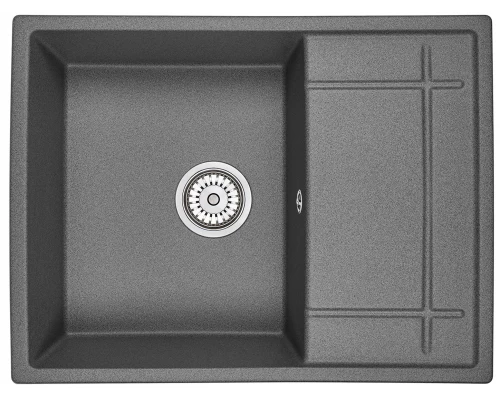 Кухонная мойка GRANULA (6501, ГРАФИТ)