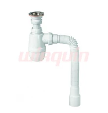 МИНОР сифон 1 1/4*40 с гибкой трубой 40*40/50, WIRQUIN