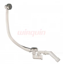 Сифон Универсал для ванн, полуавтомат с гофротрубой Ø40/50перелив 70 см, VIRPLAST