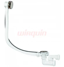 Слив-перелив для ванны, с внешним тросиком L700 мм  и регулируемым сифоном 