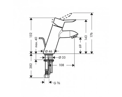 Смеситель для раковины Hansgrohe FOCUS-S 31701000 хром