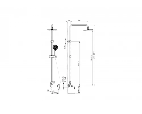 Душевая система WONZON & WOGHAND BALANCE, Хром (WW-054601-CR)