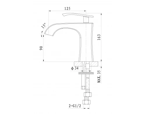 Смеситель для раковины WONZON & WOGHAND TRIUMPH, Хром (WW-561101-CR)