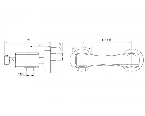 Смеситель для душа WONZON & WOGHAND TRIUMPH, Хром (WW-564101-CR)
