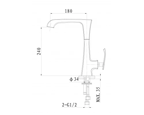 Смеситель для кухни WONZON & WOGHAND TRIUMPH, Хром (WW-562101-CR)