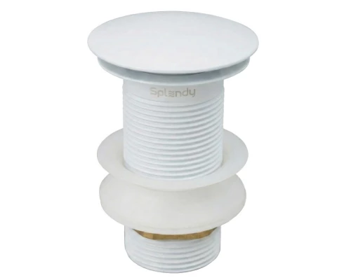 Донный клапан Splendy белый матовый, нажимной Click Clack 1 1/4", AA3071NORMWM