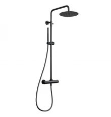 Душевая стойка Splendy Relax P, черный матовый, термостатический смеситель, RP208XTR25C1BM