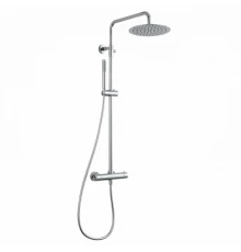 Душевая стойка Splendy Relax P, хром, с термостатом и круглым верхним душем 250 мм, RP208XTR25C1CR