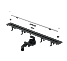 Дренажный канал Splendy Vario Drain, ширина 110 мм, сталь брашированная, VD30512KYSB