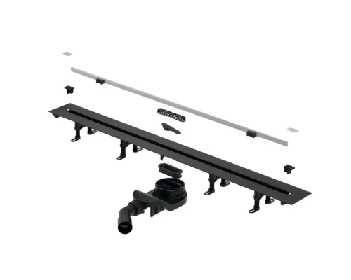 Дренажный канал Splendy Vario Drain, ширина 110 мм, сталь брашированная, VD30512KYSB