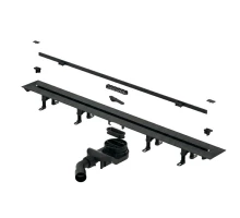 Дренажный канал Splendy Vario Drain, черный матовый, 110x300-1200x150 мм, VD30512KYBM