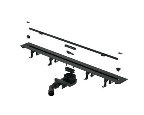 Дренажный канал Splendy Vario Drain, черный матовый, 110x300-1200x150 мм, VD30512KYBM