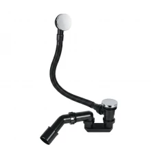 Слив-перелив Splendy Neoplex для ванны автоматический черный с хромированными накладками, NE30915MCR