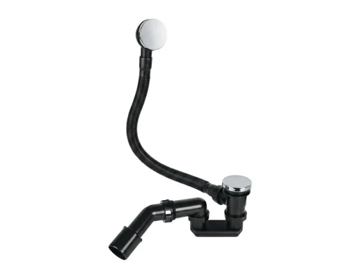 Слив-перелив Splendy Neoplex для ванны автоматический черный с хромированными накладками, NE30915MCR