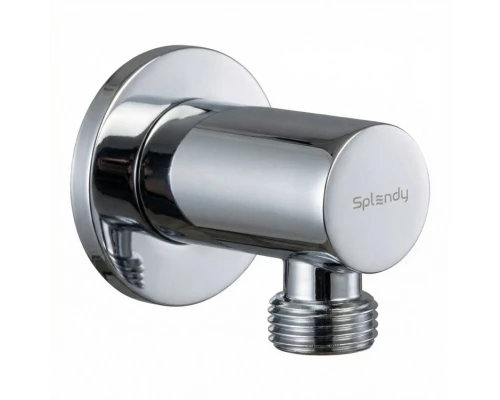 Шланговое подсоединение Splendy с круглым отражателем, хром, AA215NRLCR