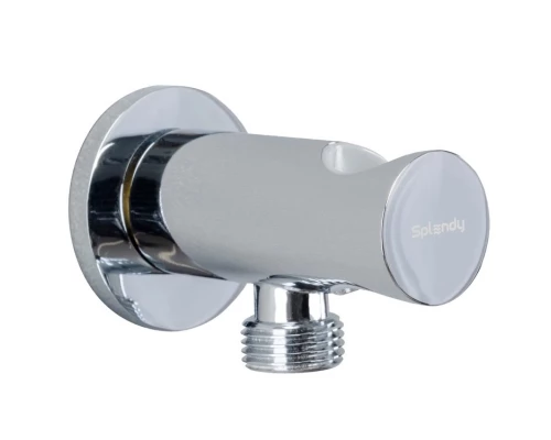 Шланговое подсоединение Splendy с круглым отражателем и держателем, хром, AA215YRLCR