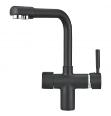 2088, ЧЕРНЫЙ Смеситель для кухни однорыч., с подкл. для питьевой воды, GRANULA