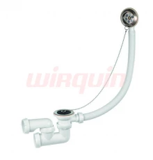 Слив-перелив с сифоном Перископ  1 1/2 х 40 мм регулируемый с пробкой.WIRQUIN