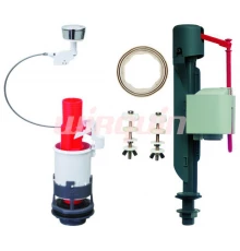 Однокнопочная арматура MD c заливным клапаном Jollyfill донный, пластик ,WIRQUIN