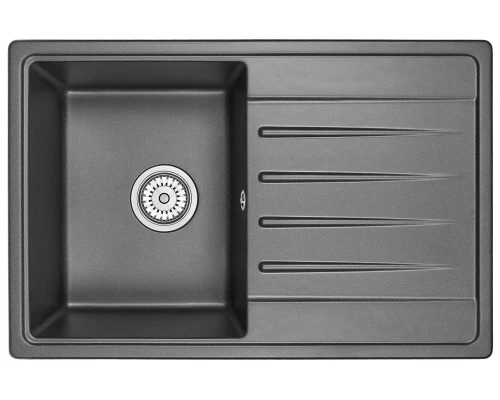 Кухонная мойка GRANULA (7602, ЧЕРНЫЙ)