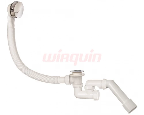 Слив-перелив для ванны (SP5603) с сифоном Перископ L=600мм полуавтомат, вентиль ABS хром, клапан л