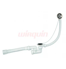 Сифон для ванны с выпуском и переливом регул. 1 1/2*40, c гофрированной трубой 40/40*50 (SW1205) WIR