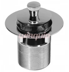 TOP PLAY Выпуск с пробкой осевого вращения(с отверстием для перелива) дл. 75 мм, латунь , WIRQUIN