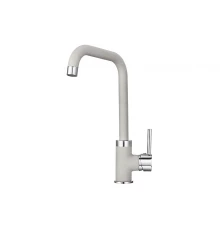 0041, БАЗАЛЬТ Смеситель для кухни однорыч., сер., GRANULA