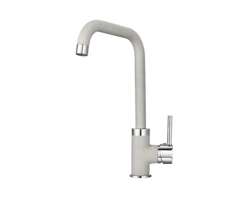 0041, БАЗАЛЬТ Смеситель для кухни однорыч., сер., GRANULA