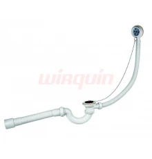 Слив-перелив для ванны S-образный с гофротрубой на 40* 40/50 мм, выпуск пластик, WIRQUIN