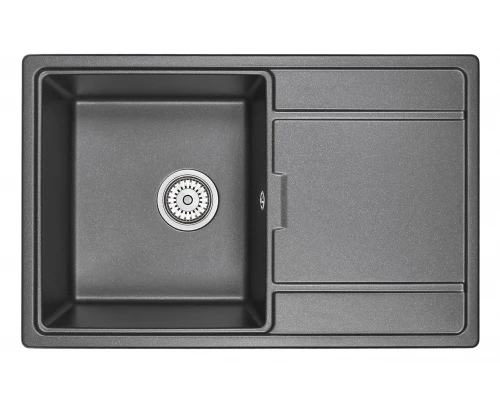 Кухонная мойка GRANULA (7804, ЧЕРНЫЙ)
